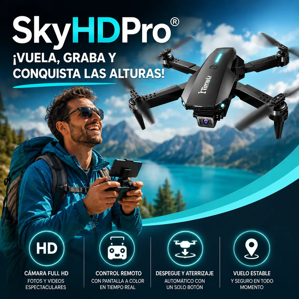 ¡Vuela, graba y conquista las alturas con el drone más profesional del mercado!