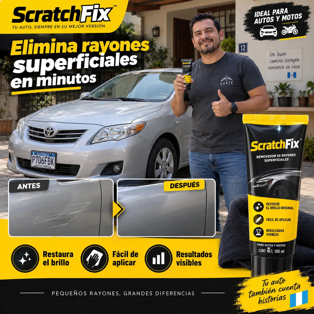 ScratchFix® – ¡Borra Esos Rayones que Hacen que tu Auto se Vea Viejo y Descuidado!