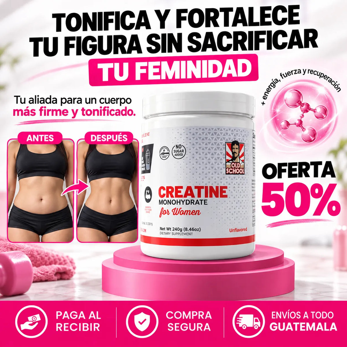 Creatina Femme® – ¡Más Fuerza, Mejor Rendimiento y un Cuerpo Más Tonificado!