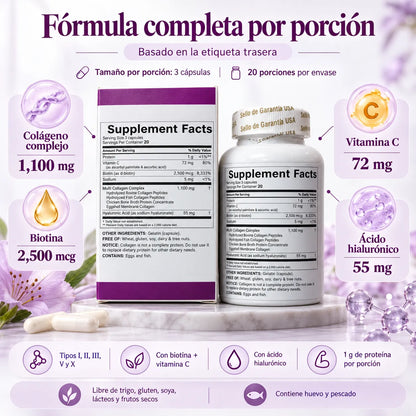 Multi Collagen Peptides Complex – ¡5 Tipos de Colágeno para tu Belleza y Bienestar!